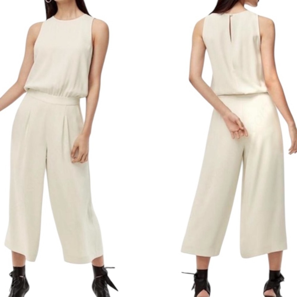 Babaton Elegant Cream Sleeveless Jumpsuit. H29